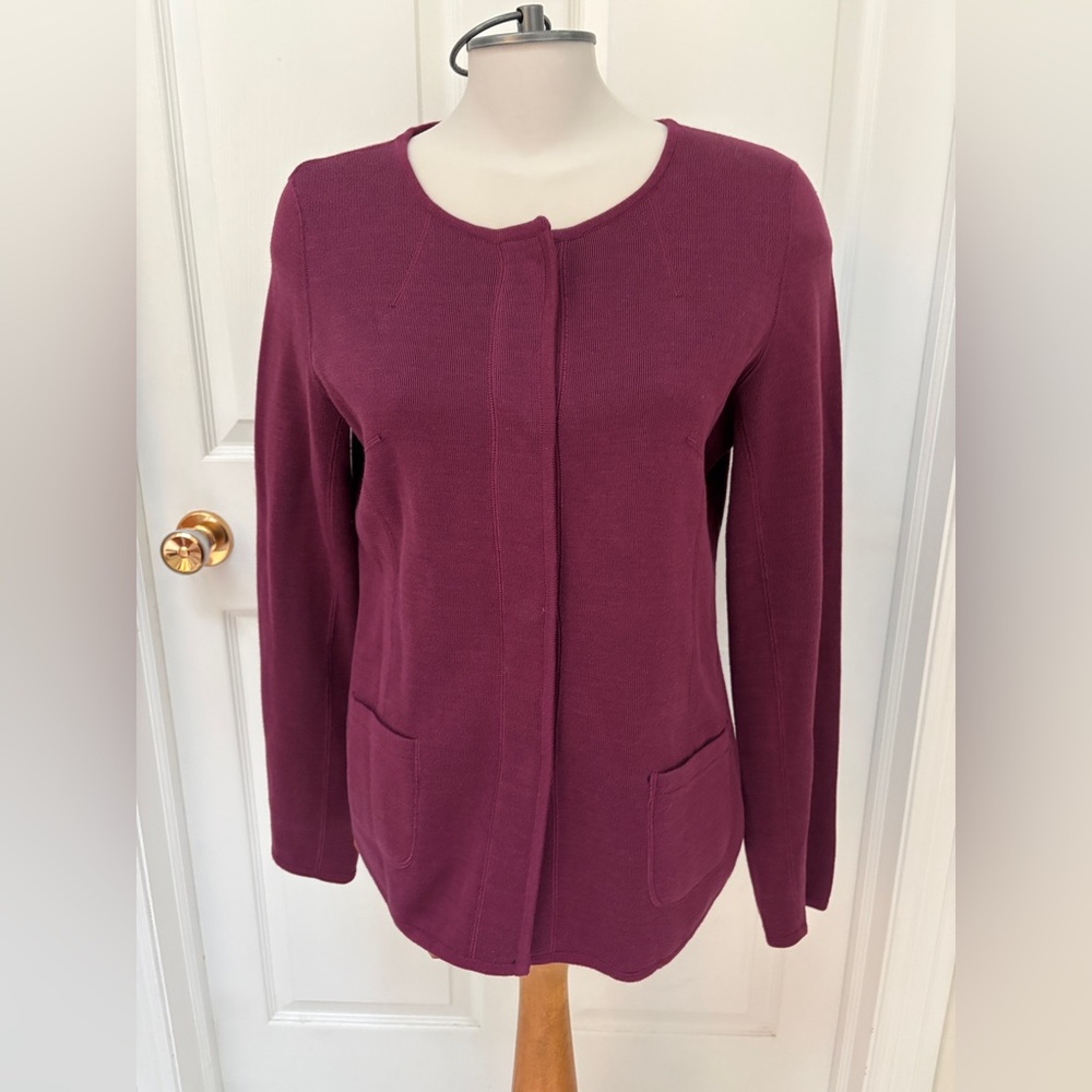 Tribal Women's Cardigan in Rich Burgundy/purple